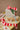 Rice Wrapping Paper Cream – julegavepapir med rødt diamantmønster og små juletrær, 3 meter rull i kremfarge for vakker innpakning.
