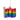 Vondels Rainbow Flag  - Pride - ornament i munnblåst, håndmalt glass. Høyde 7 cm. Flerfarget flagg i XS-gaveeske.