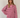 Stripete strikket polo fra Boii i Pink/Bordeaux, laget i 100 % bomull med polokrage, lange ermer og oversized passform i One Size. Modellen er 174 cm høy.