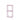 GRID SHELF Small  rosa– trådhyllesystem i dansk design, 23 x 53,5 x 13 cm