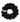 SUI AVA Cringle Ribbon Scrunchie Black, sort hårstrikk i krøllete stoff med fyldig, rynket struktur og hvit SUI AVA-etikett, vist på hvit bakgrunn.