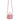 Fargerik Nunoo Micro Ruby skinnveske i lys rosa – liten crossbody-veske i ekte skinn med justerbar stropp og glidelåslukking.