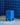 House Doctor Brick Blue – blått sidebord i høyglans med mangotre, 30 × 30 × 50,5 cm