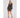 Florella Short Dress fra A-View, kort kjole i 100 % polyester med flatterende midje, mykt fall og volangdetaljer på ermene. Modellen er 175 cm og bruker størrelse S/36.