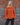 Boii ADANNE Polo Knit i Tangerine/Bordeaux, stripet oversized strikket polo i 100% bomull, onesize, modell 167 cm