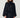 Modell med Noella N-Melda Dress Black, en kort sort satengkjole med lange voluminøse ermer og feminin, markert midje.