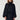 Modell med Noella N-Melda Dress Black, en kort sort satengkjole med lange voluminøse ermer og feminin, markert midje.