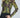 Modell fra siden med A-View Silke Blouse Lime – figurnær meshbluse med lange ermer, stretch og dekorativt blomsterprint.