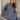 Modell forfra med BOII Tinsi Shirt Check Grey/Navy – romslig rutete bomullsskjorte i grått og navy med legg som gir ekstra vidde og fint fall.