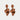 BOW19 Leaf Earrings Matt Camel – camel bladøredobber, 7,5 cm