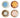 Fire HK Living 70s Ceramics Saucers Ocean i steingods med forskjellige farger og reaktive glasurer – fatene selges enkeltvis.