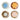Fire HK Living 70s Ceramics Saucers Ocean i steingods med forskjellige farger og reaktive glasurer – fatene selges enkeltvis.