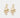 BOW19 Leaf Earrings Matt Cream – kremfargede bladøredobber, 7,5 cm
