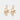 BOW19 Leaf Earrings Matt Cream – kremfargede bladøredobber, 7,5 cm
