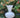 Vase - Glassvase - Hvit vase h: 18cm
