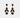 Aria Earrings Brown fra Bow19 med fasettslepne brune krystaller og mørk blank kule i gullfarget innfatning.