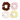 SUI AVA Ruched Ribbon Scrunchie i Brown, Pink, Cream og Yellow – fire farger samlet